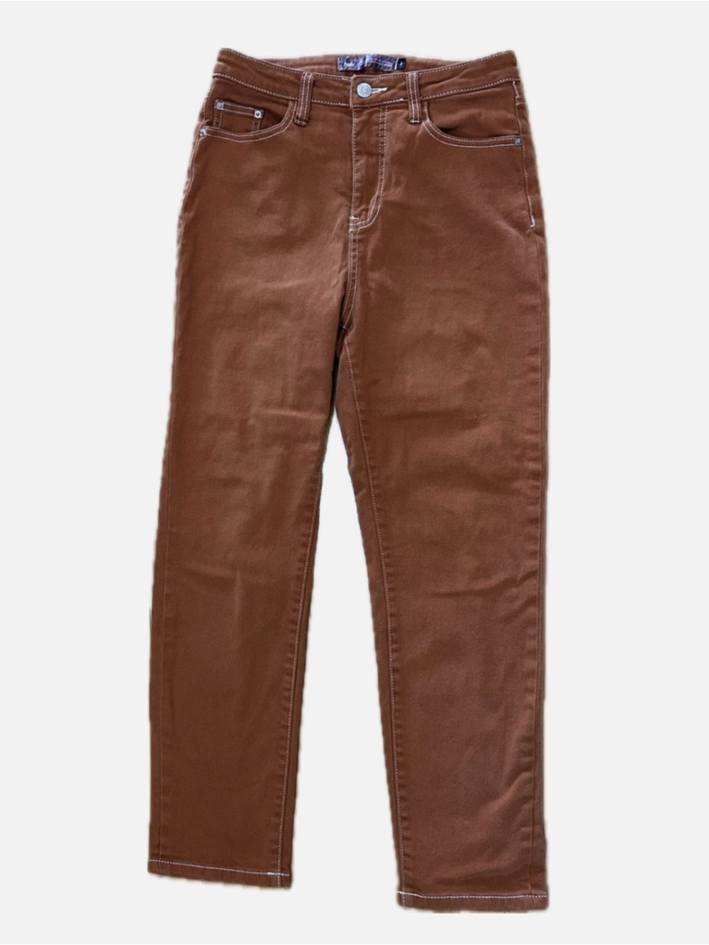 Women’s High-Rise Skinny/Mom Jeans in Rust
